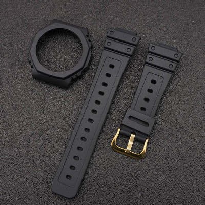 Ремінець + безель (рант) для Casio G-Shock GA-2100 Black GD