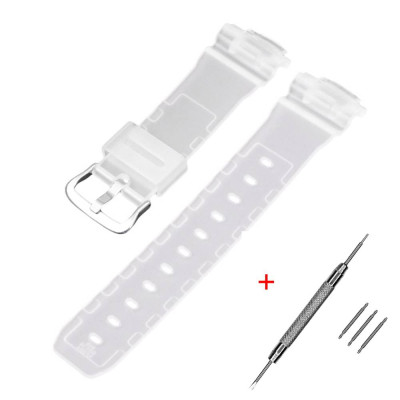 Ремешок для Casio G-Shock DW-5600/6900/G-5600/GW-M5610 Translucent Silver