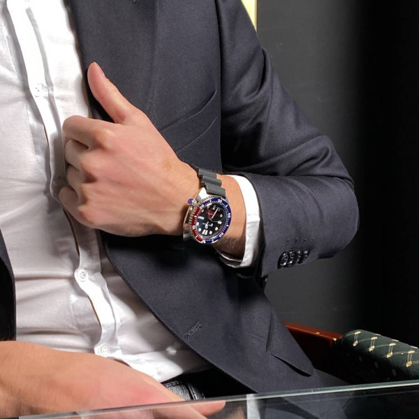 Чоловічий годинник Pagani Design PD-1696 Silver-Black Pepsi фото 8