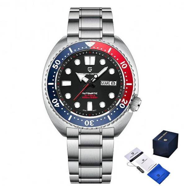 Мужские часы Pagani Design PD-1696 Silver-Black Pepsi Steel фото 1