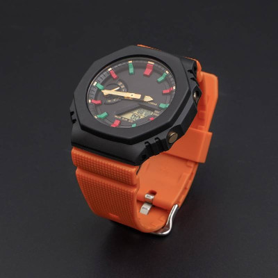 Ремінець для Casio G-Shock GM-2100 B Orange BK