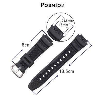 Ремінець для Casio G-Shock AE-1000/1200 Blue BK