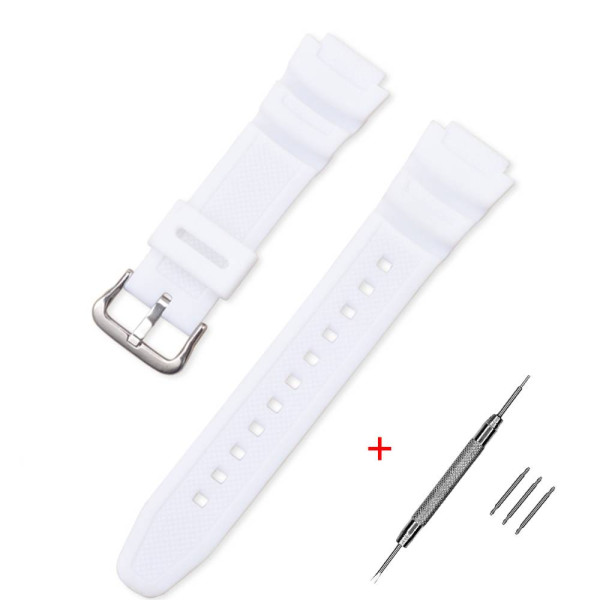 Ремінець для Casio G-Shock W-S200H/215/216H/735H/800H, SGW-300H/400H/500H, AQ-S800W/S810W, AE-1000W/ White SI фото 1