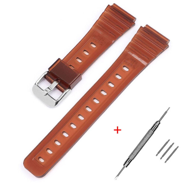 Ремешок для Casio F-91W Jelly Brown SI фото 1