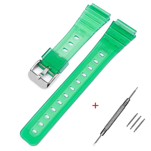 Ремінець для Casio F-91W Jelly Green SI фото 1