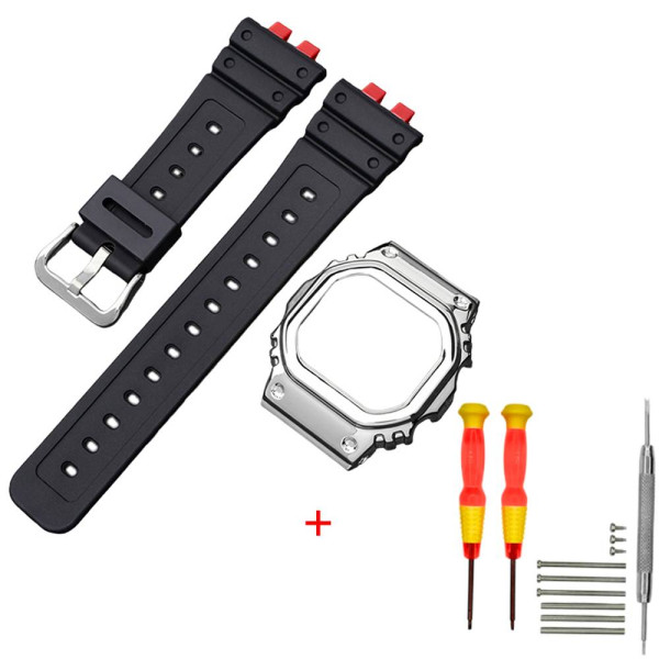 Ремінець + безель (рант) для Casio G-Shock GMW-B5000 Red-Black SI фото 1