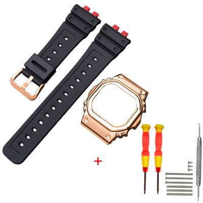 Ремешок + безель (рант) для Casio G-Shock GMW-B5000 Red-Black RG