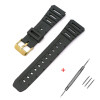 Ремешок для Casio G-Shock 20mm:CA-53W CA-61W FT-100W W-520U W-720G Black Gold фото 2