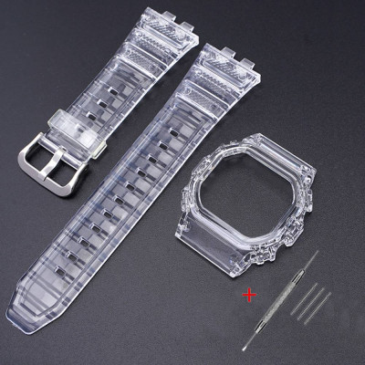 Ремешок + безель (рант) для Casio G-Shock GMW-B5000 Transp SI