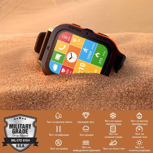 Спортивные Умные Часы Kospet Tank M2 Red + Спортивные Режимы, Водозащита, Звонки, Пульсометр фото 12