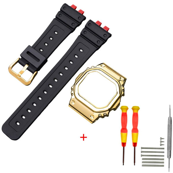 Ремінець + безель (рант) для Casio G-Shock GMW-B5000 Red-Black GD фото 1