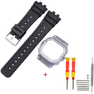 Ремешок + безель (рант) для Casio G-Shock GMW-B5000 Black Transp SI