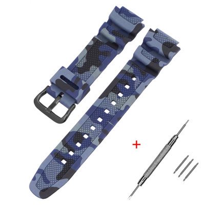 Ремешок для Casio G-Shock AQ-S800/AE-1200 Camo Dark Blue BK