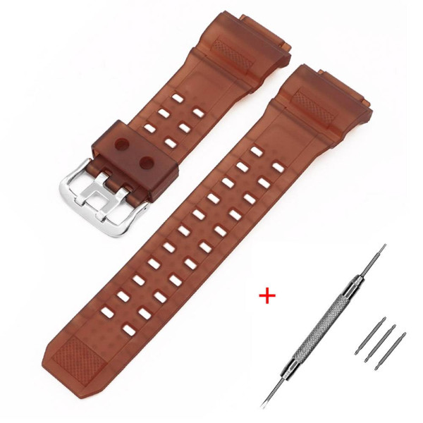 Ремінець для Casio G-Shock GW-9300/9400 Translucent Brown Silver фото 1