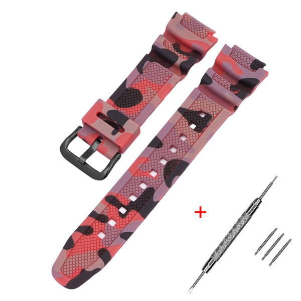 Ремінець для Casio G-Shock AQ-S800/AE-1200 Camo Red BK фото 1