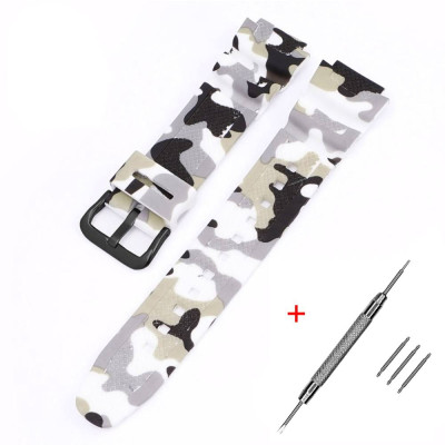 Ремешок для Casio G-Shock AQ-S800/AE-1200 Camo White BK