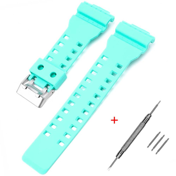 Ремінець для Casio G-Shock GA-100/110 Light Green  SI LG фото 1