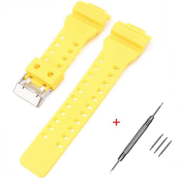 Ремінець для Casio G-Shock GA-100/110 Yellow SI фото 1