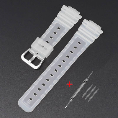 Ремешок для Casio G-Shock GA-2100/2110 Translucent Silver