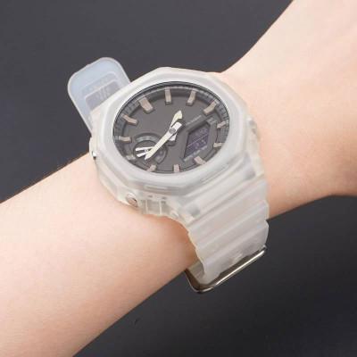 Ремінець для Casio G-Shock GA-2100/2110 Translucent Silver