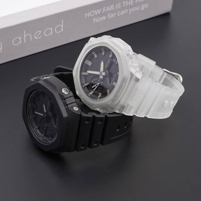 Ремінець для Casio G-Shock GA-2100/2110 Translucent Silver