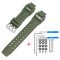 Ремешок для Casio G-Shock GW-A1000/GW-4000/GA-1000 Army Green Silver