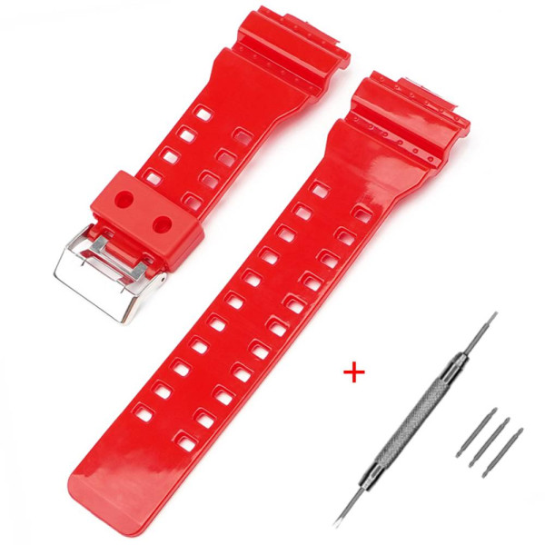 Ремешок для Casio G-Shock GA-100/110 Red-Glossy SI фото 3