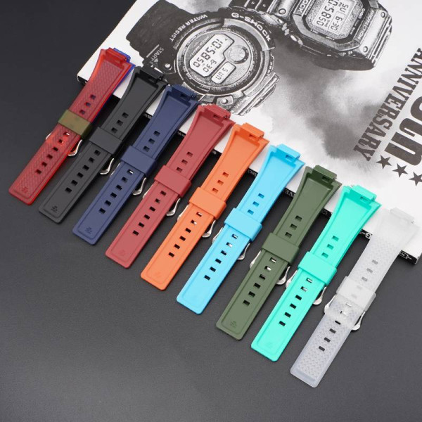 Ремешок для Casio G-Shock GA-100/110 Transl-Red-Blue SI фото 9