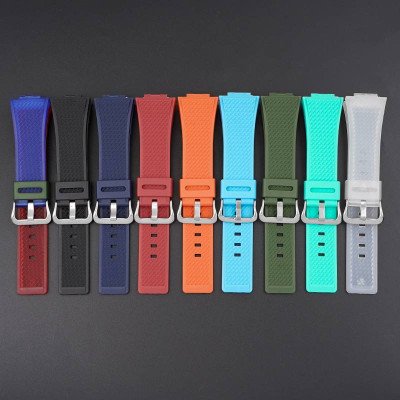 Ремешок для Casio G-Shock GA-100/110 Transl-Red-Blue SI