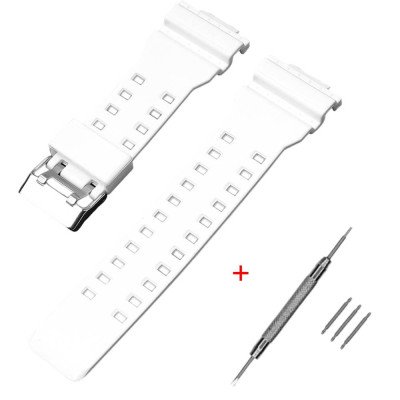 Ремешок для Casio G-Shock GA-100/110 White-Glossy SI