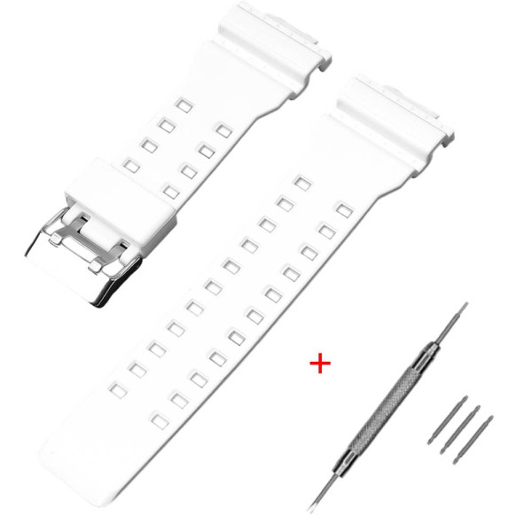 Ремінець для Casio G-Shock GA-100/110 White-Glossy SI фото 1