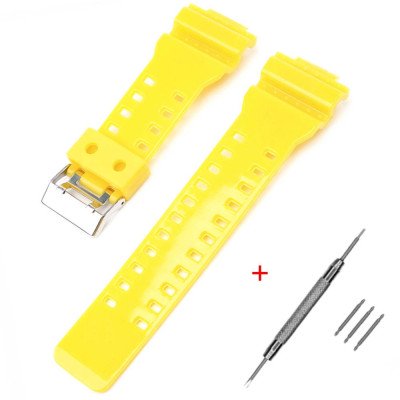 Ремешок для Casio G-Shock GA-100/110 Yellow-Glossy SI