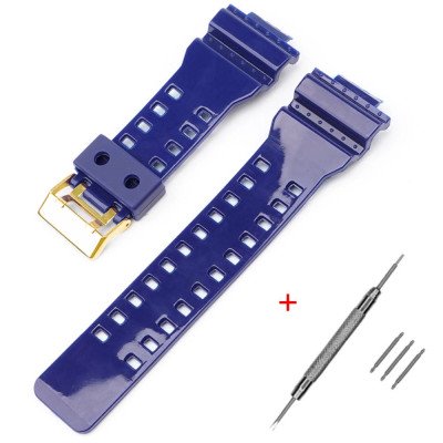 Ремешок для Casio G-Shock GA-100/110/120 Dark Blue-Glossy GD