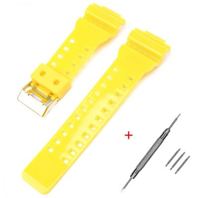 Ремешок для Casio G-Shock GA-100/110/120 Yellow-Glossy GD