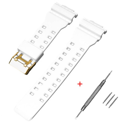 Ремешок для Casio G-Shock GA-100/110/120 White-Glossy GD