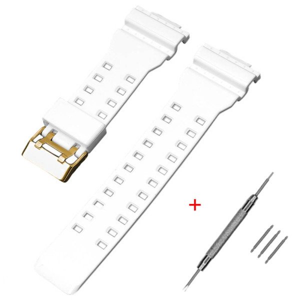 Ремінець для Casio G-Shock GA-100/110/120 White-Glossy GD фото 3