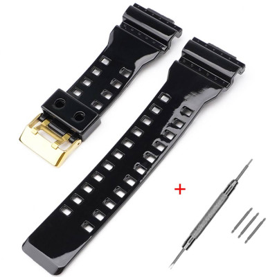 Ремінець для Casio G-Shock GA-100/110/120 Black-Glossy GD