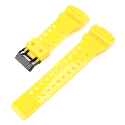 Ремінець для Casio G-Shock GA-100/110/120 Yellow-Glossy BK