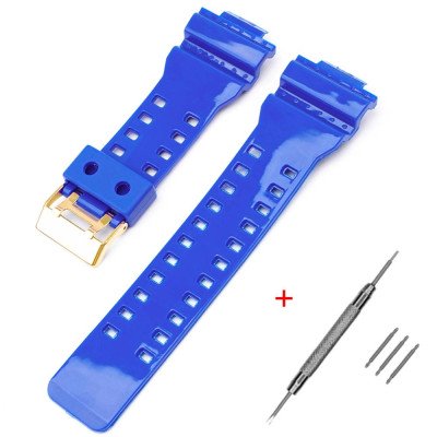 Ремешок для Casio G-Shock GA-100/110/120 Blue-Glossy GD
