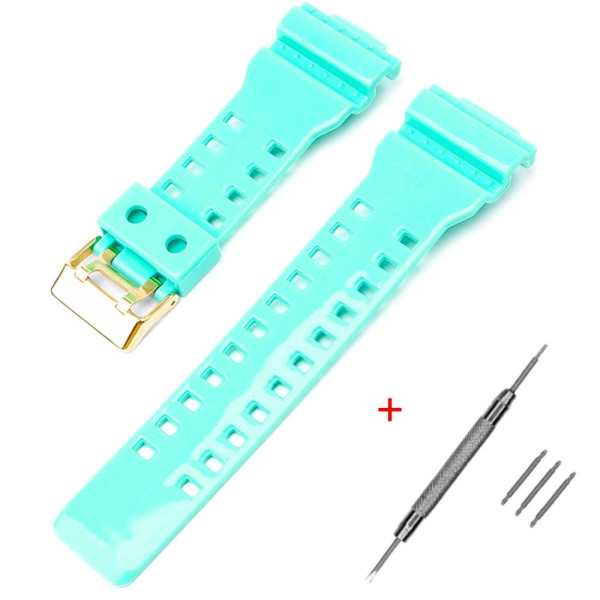 Ремешок для Casio G-Shock GA-100/110/120 Light Green-Glossy GD фото 1