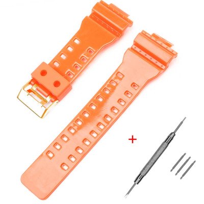 Ремешок для Casio G-Shock GA-100/110/120 Orange-Glossy GD