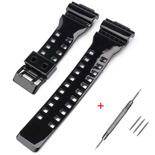 Ремінець для Casio G-Shock GA-100/110/120 Black-Glossy BK фото 3