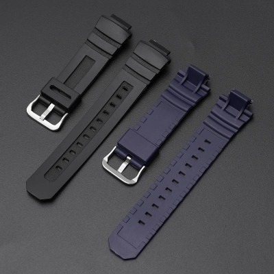 Ремінець для Casio G-Shock AW-282B/590/591/5230, AWG-M100/M101, G-7700/7710 Dark Blue Silver