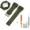 Ремінець + безель (рант) для Casio G-Shock GA-100 Army Green-Glossy SI
