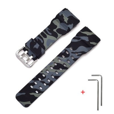 Ремешок для Casio G-Shock GG-1000/GWG-100/GSG-100 Camo Black SI