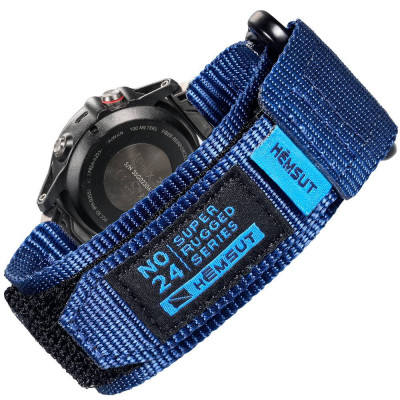 Ремешок для часов Hemsut HS121 Super Strong Nylon Garmin Blue 20 mm