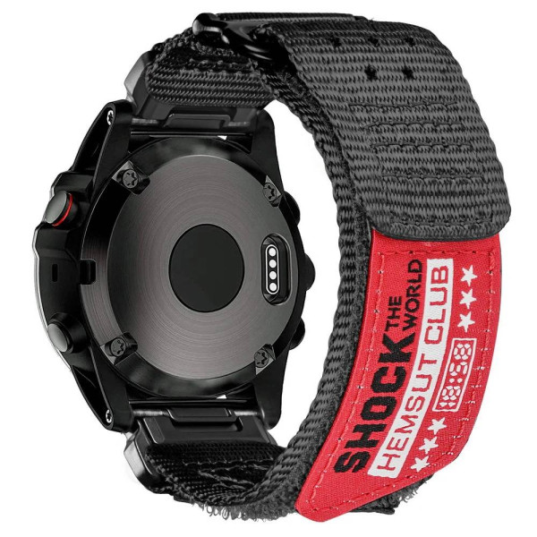 Ремінець для годинника Hemsut HGA142 Shock the world Garmin Black 26 mm фото 3