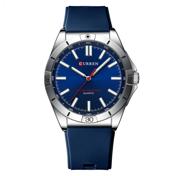 Чоловічий годинник Curren 8449 Silver-Blue фото 1