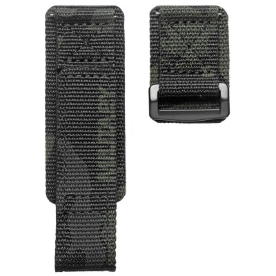 Ремешок для часов Hemsut HS131 Military nylon Velcro Camo Black  22 mm