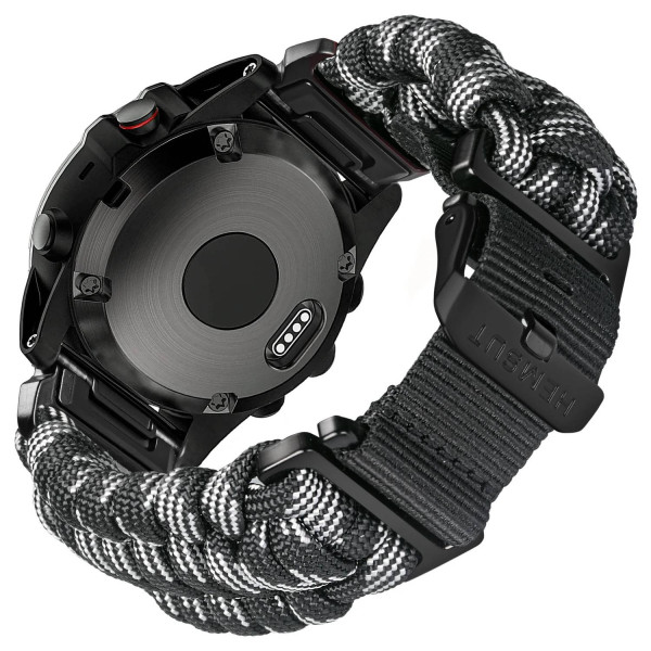 Ремінець для годинника Hemsut HGA145 Rugged Paracord Camo Grey Garmin 22 mm фото 1